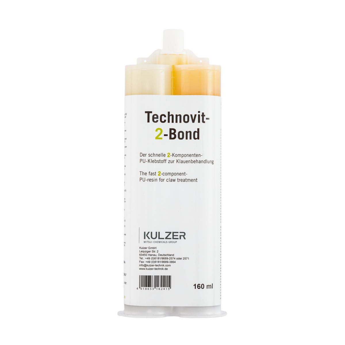 Kétkomponensű ragasztópatron, Technovit-2-Bond, 160 ml